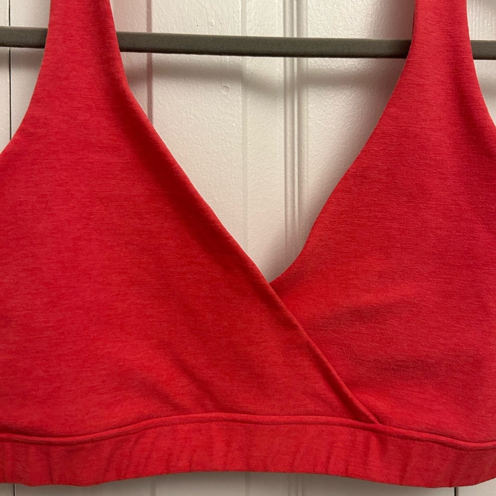 Beyond Yoga Red Wrap-Style Sports Bra - Picture 2 of 5